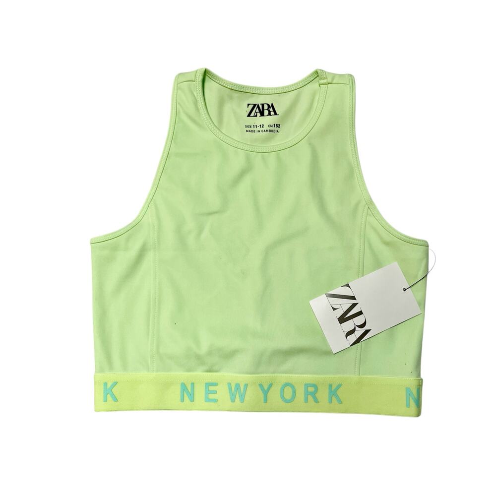 NWT Zara Active Cropped Top Sports Bra Size 11/12